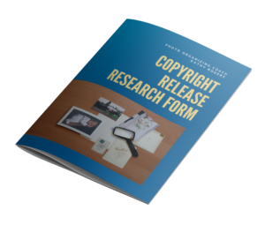 mockup of printed Copyright Release Research Form